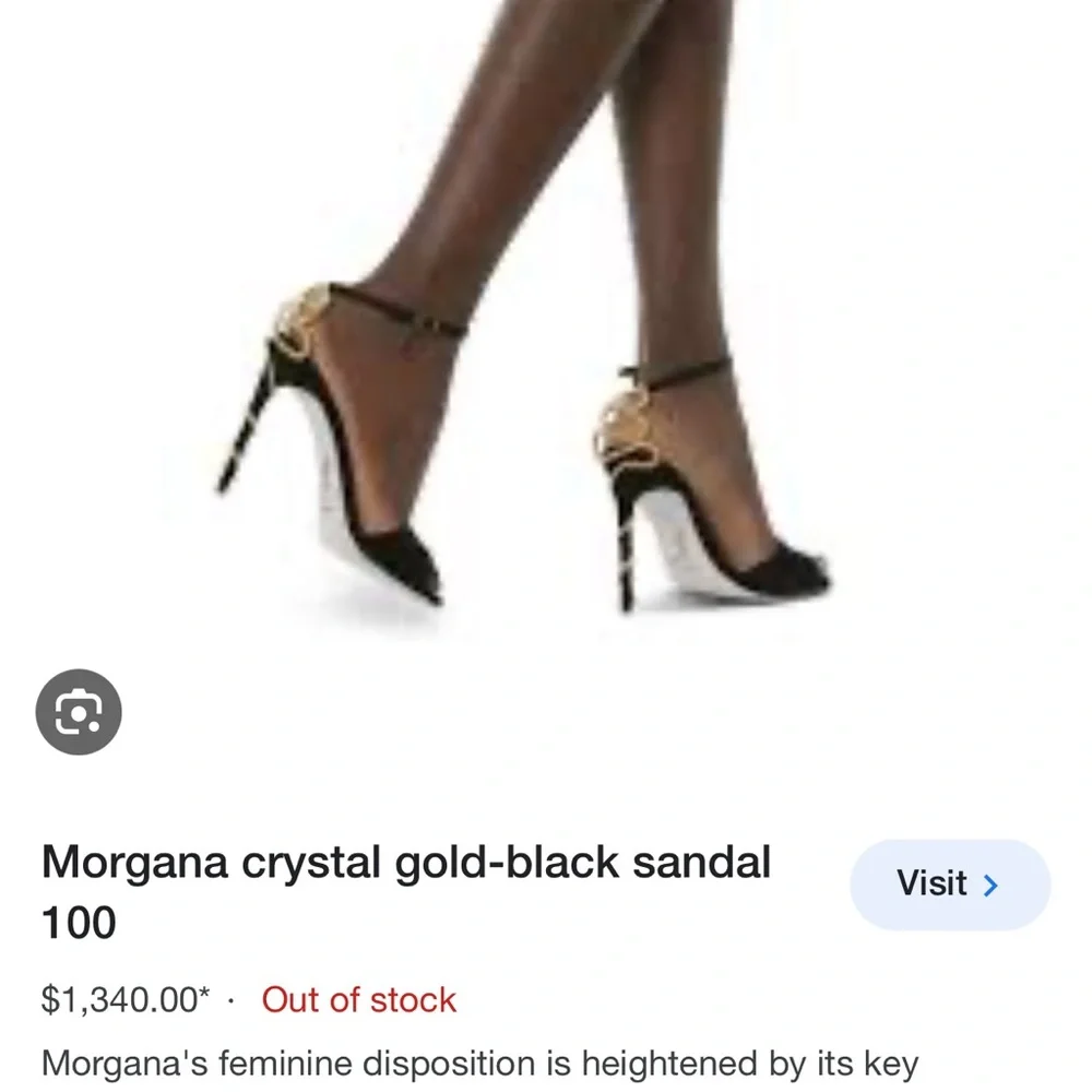 Rene Caovilla black suede sandals size 38 or 7/7.5 US NeW - Picture 7 of 9